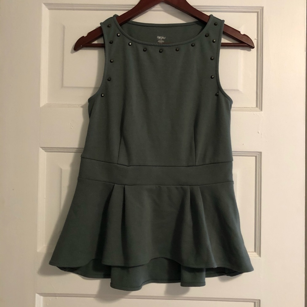 Studded peplum tank size small